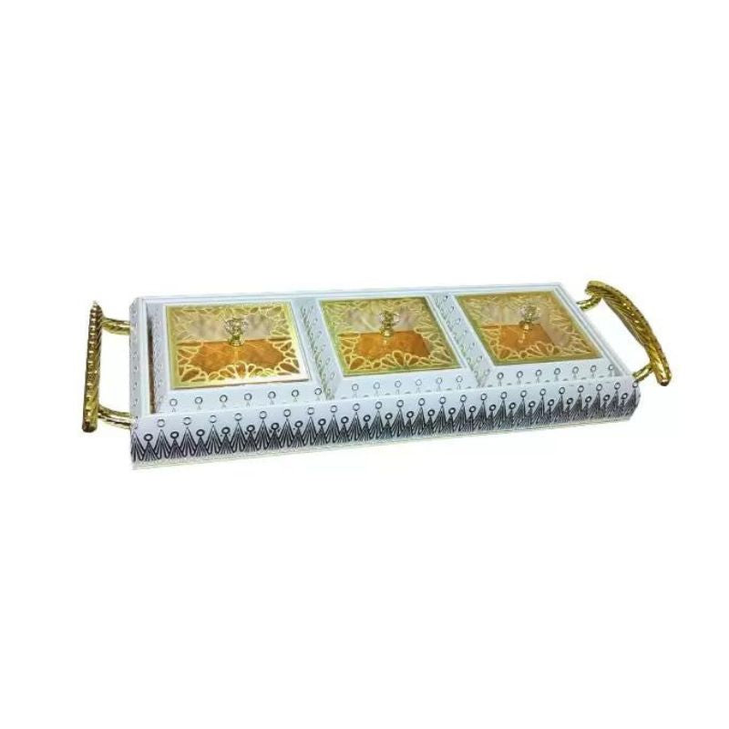 3 Condiment Sets With Tray