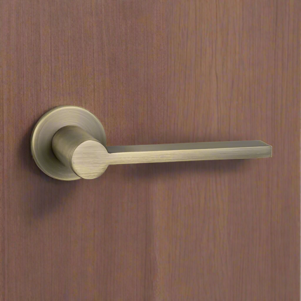 EuroArt Lever on Rose With Escutcheons Door Handle