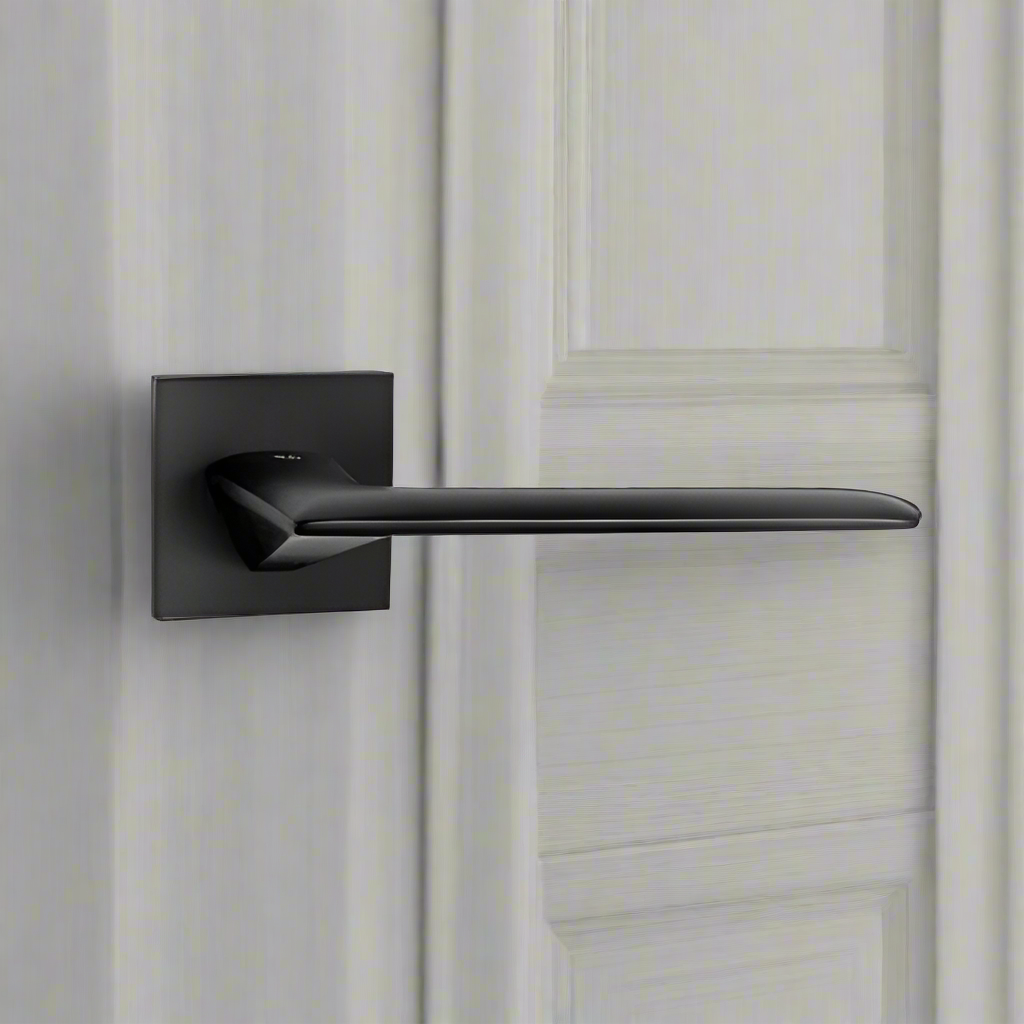 Lever Handle on Rose With Escutheons