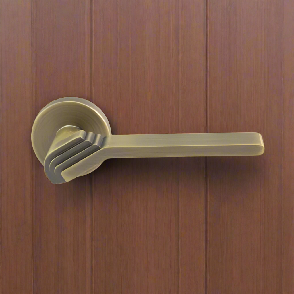 Lever Handle on Rose With Escutheons