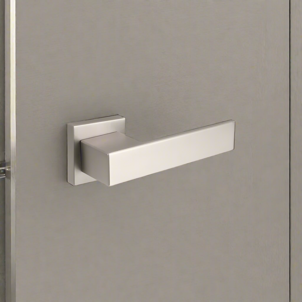 Lever Handle on Rose With Escutheons