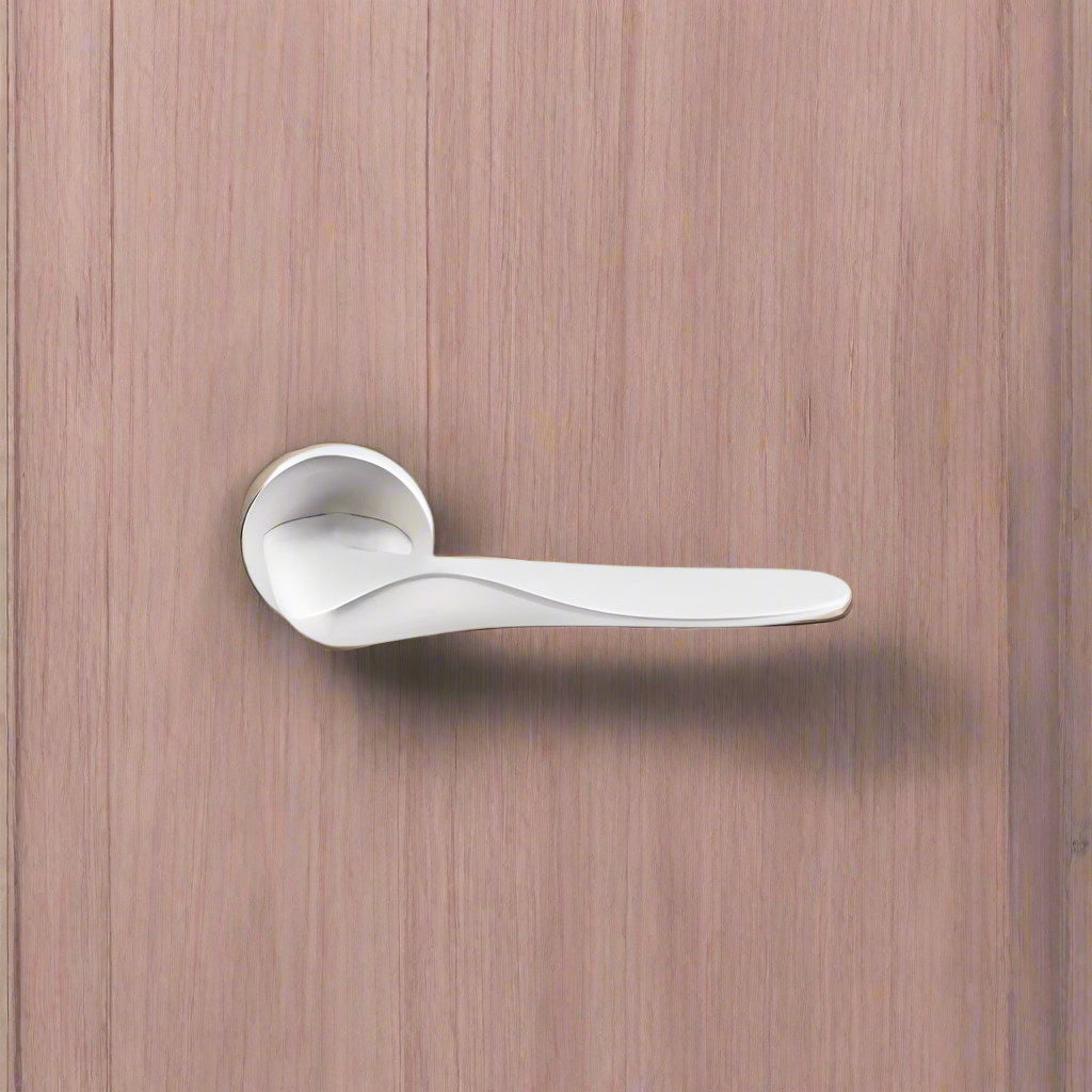Lever Handle on Rose With Escutheons