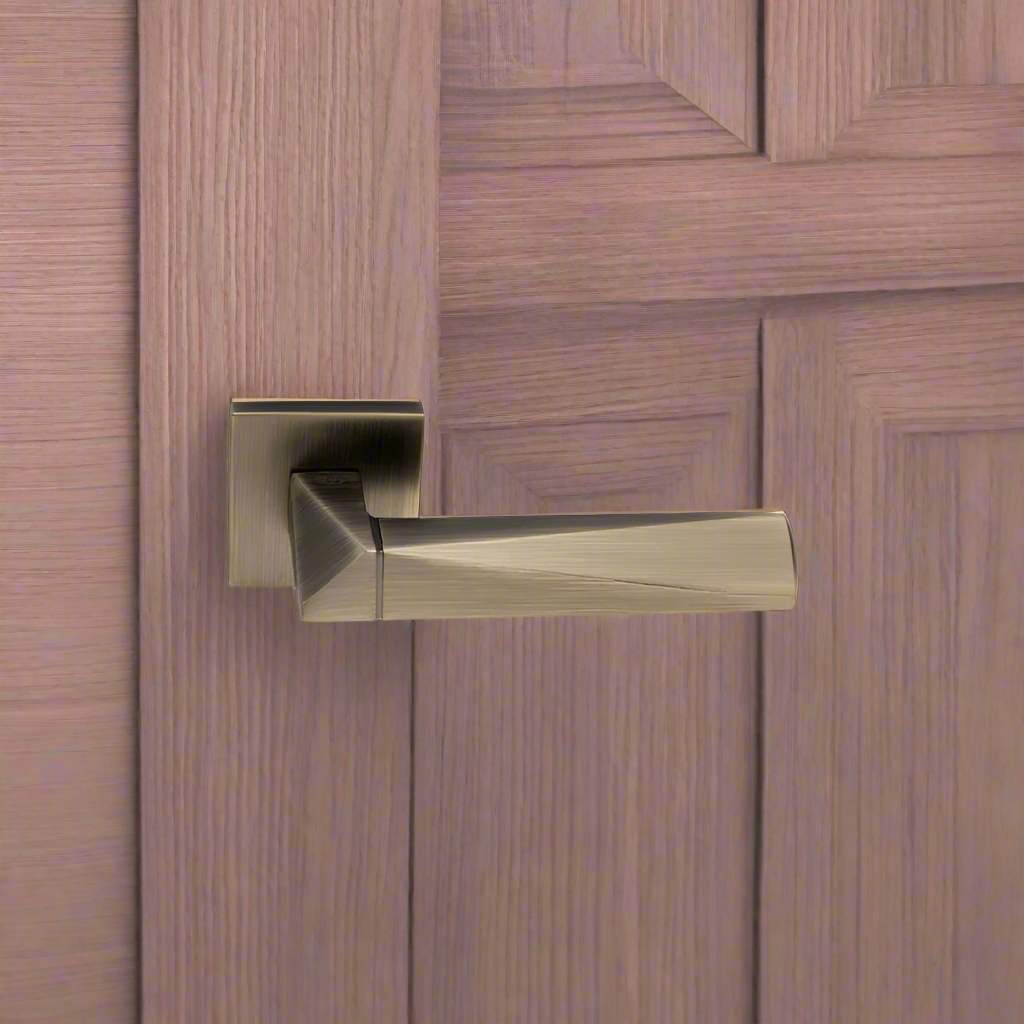 Lever Handle on Rose With Escutheons