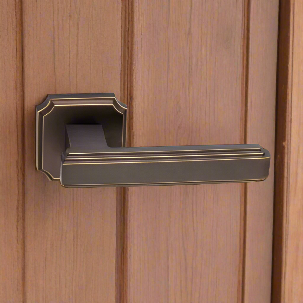 EuroArt Brass Lever on Rose With Escutcheons