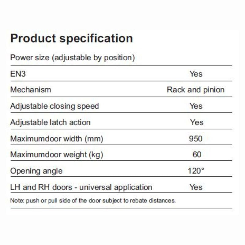 EuroArt Concealed Door Closer Satin Brass Painted