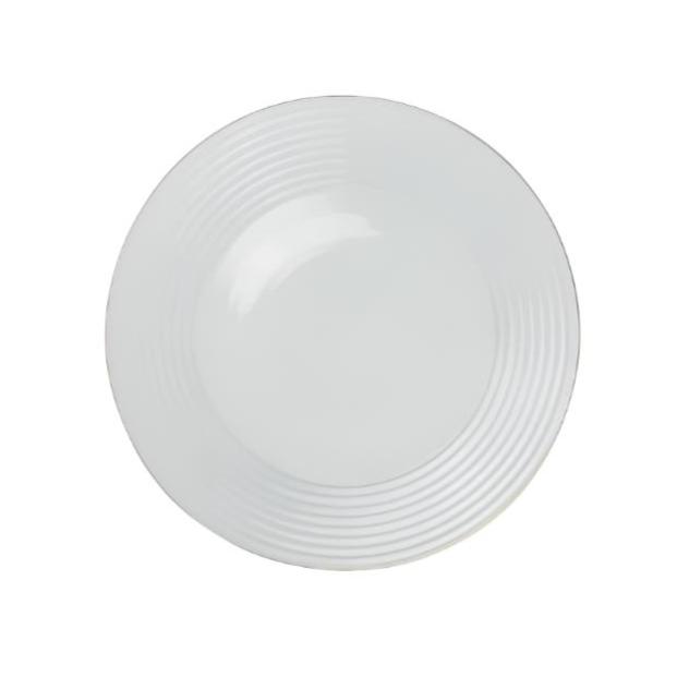 Golden Opal Harena Plain White Dinner Serving Plate 26cm (Set of 6)
