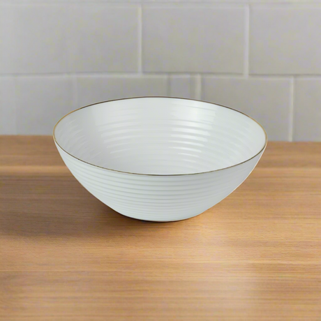 Golden Opal Harena Plain White Bowl 23cm (Set of 6)