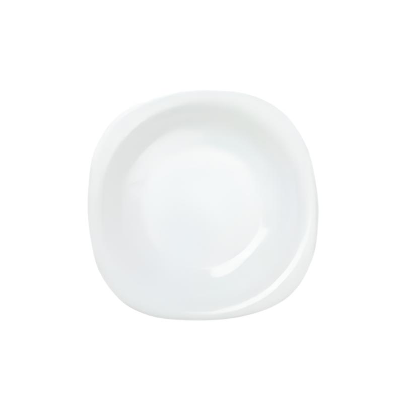 Golden Opal Carine Plain White Soup Serving Plate (Set of 6)