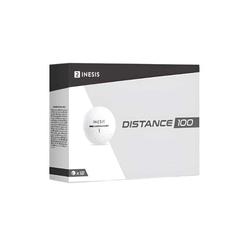 Decathlon Inesis Distance 100 Golf Balls (12 balls pack) White
