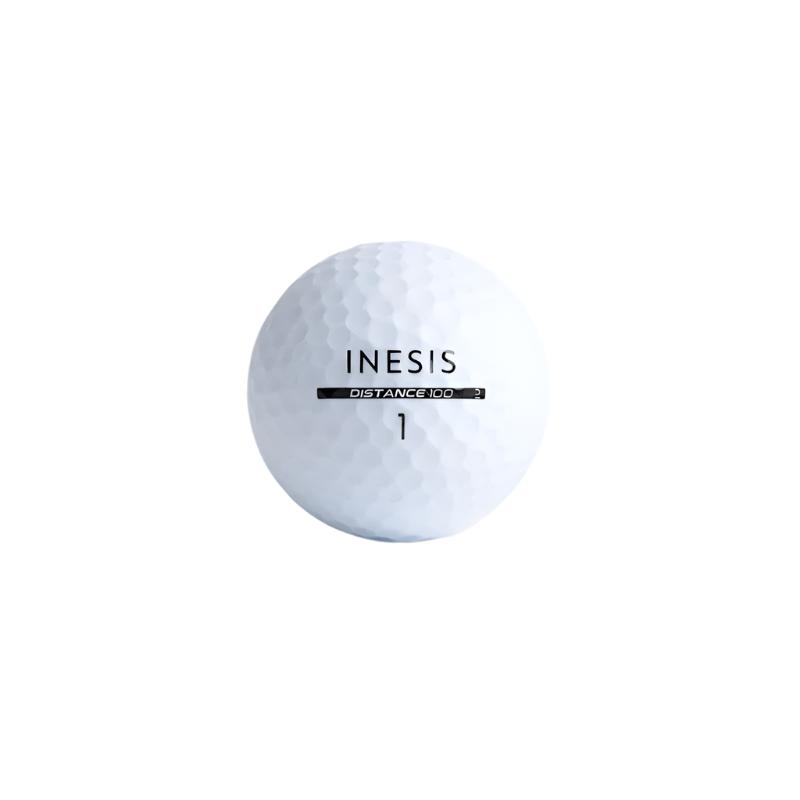 Decathlon Inesis Distance 100 Golf Balls (12 balls pack) White