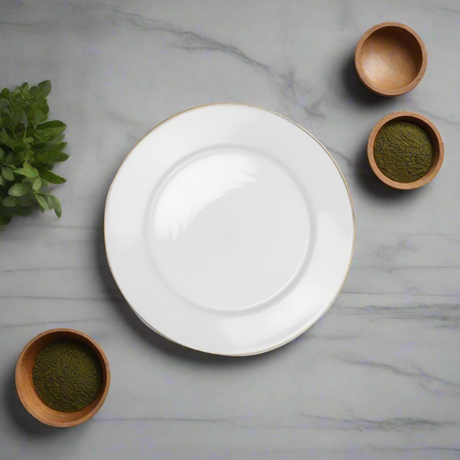 Golden Opal Mikasa Bone Rim Dinner Serving Plate 26cm (Set of 6)
