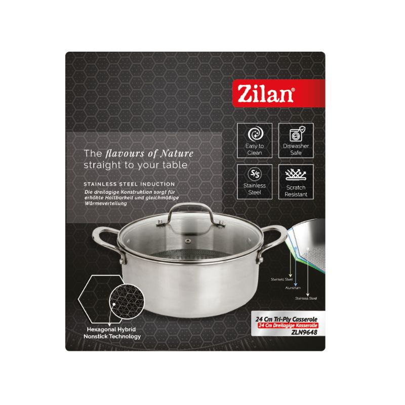 24 Cm Tri-Ply Casserole