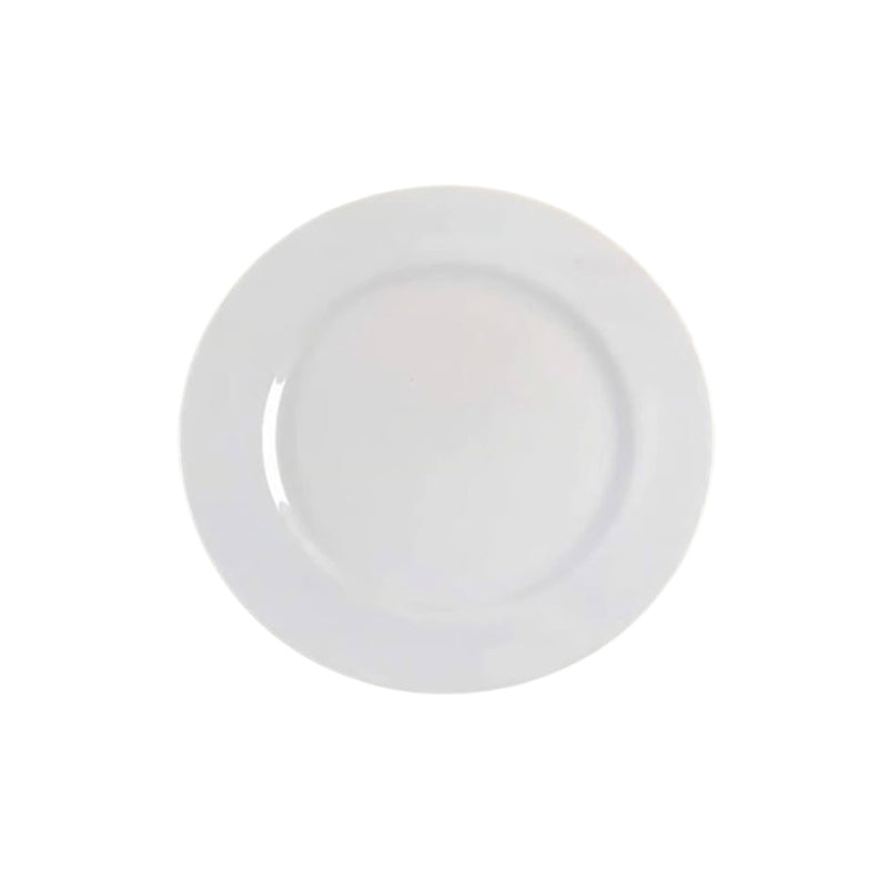 Dinner Ceramic Serving Plate 8" White