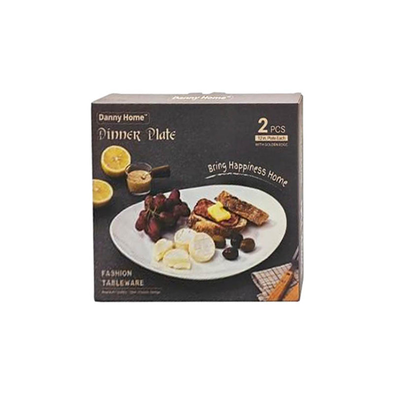 Dinner Serving Plate 12" White (2pcs Set)
