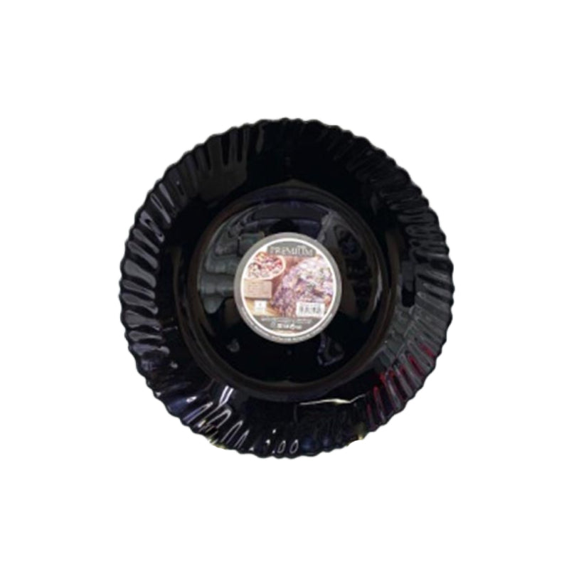 Dinner Serving Plate Opal Glass 10.5" Black