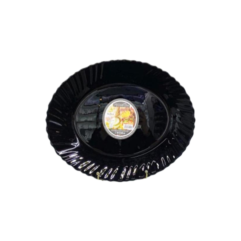 Dinner Serving Plate Opal Glass 13.5" Black