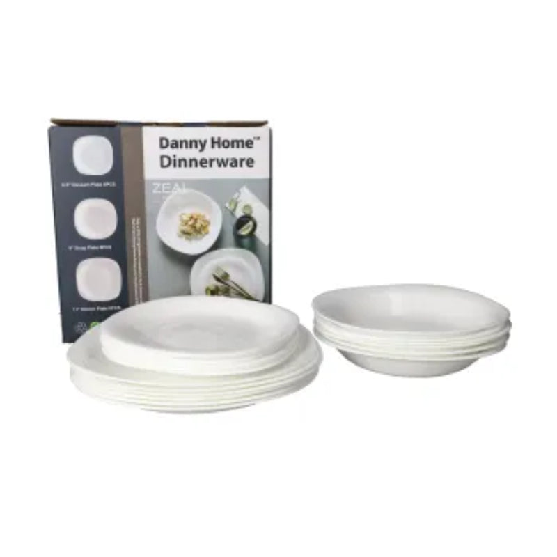 Dinner Set Square White (Set of 18pcs)