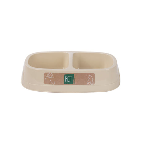 Double Bowl Plastic Pet Feeder 1.4L