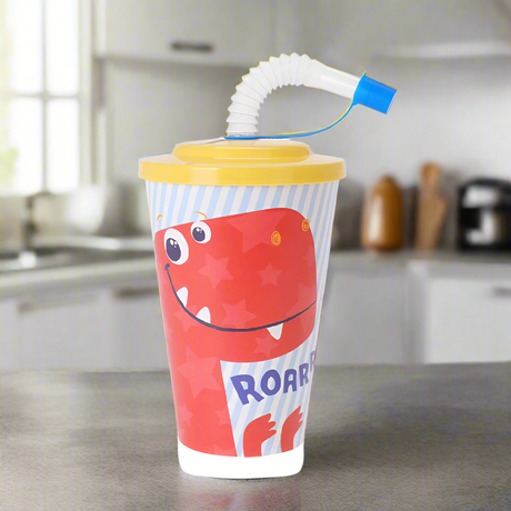 Drinking Mug With Straw (Set of 4)