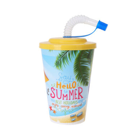 Drinking Mug With Straw (Set of 4)