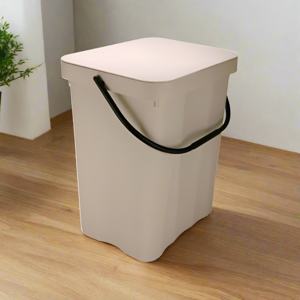 Dust Box With Lid Beige 21L