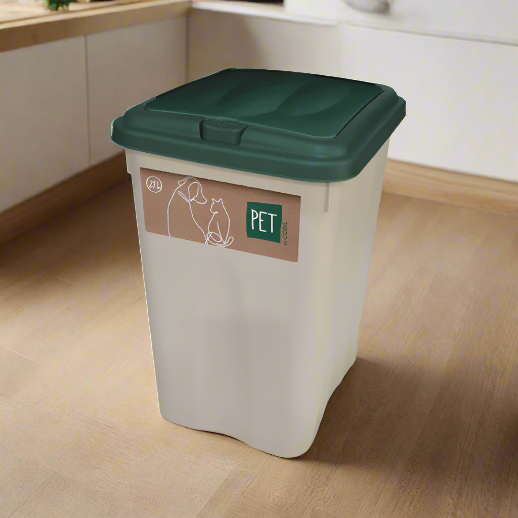 Dust Box With Lid Green 21L