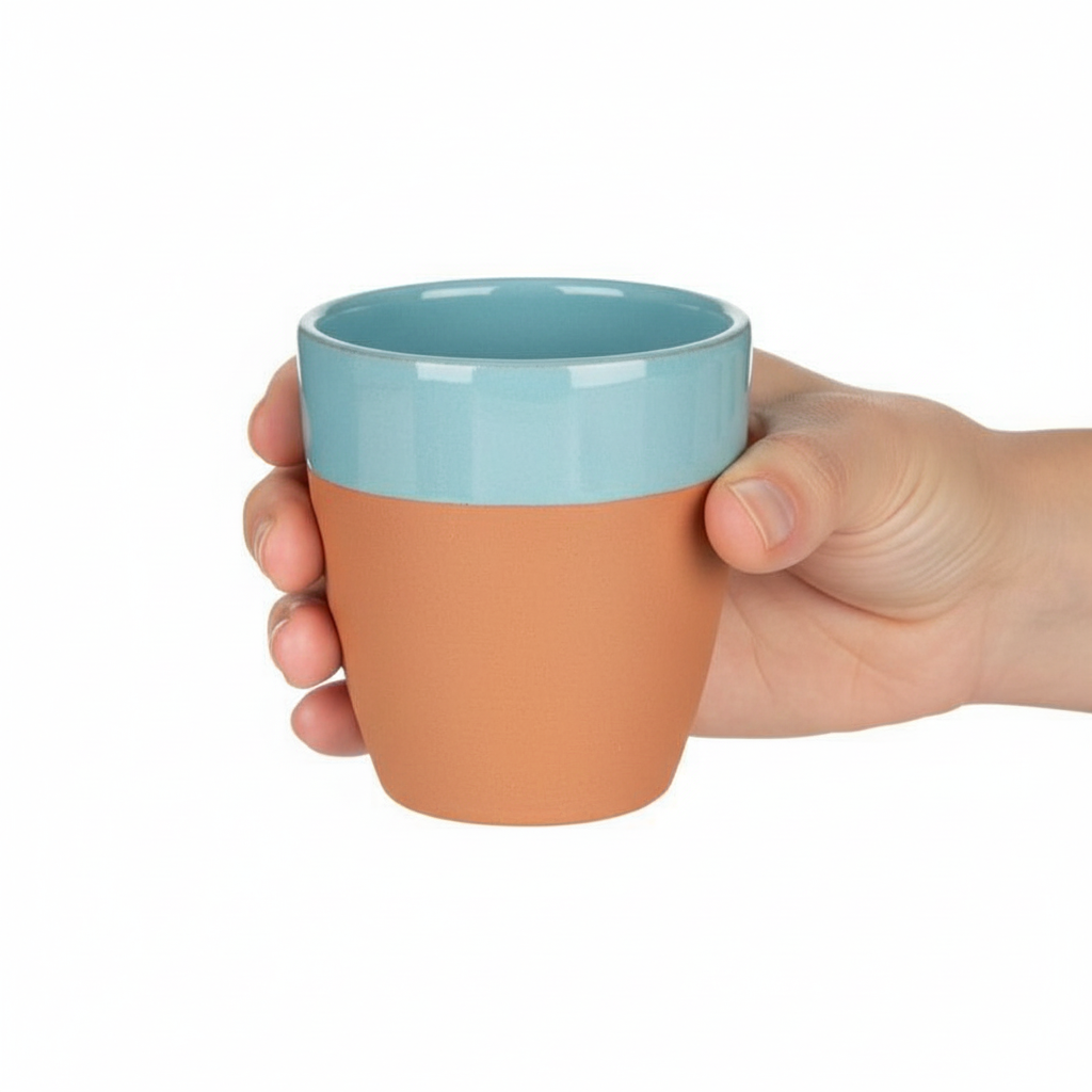 Earthenware Glass 330ml Sky Blue