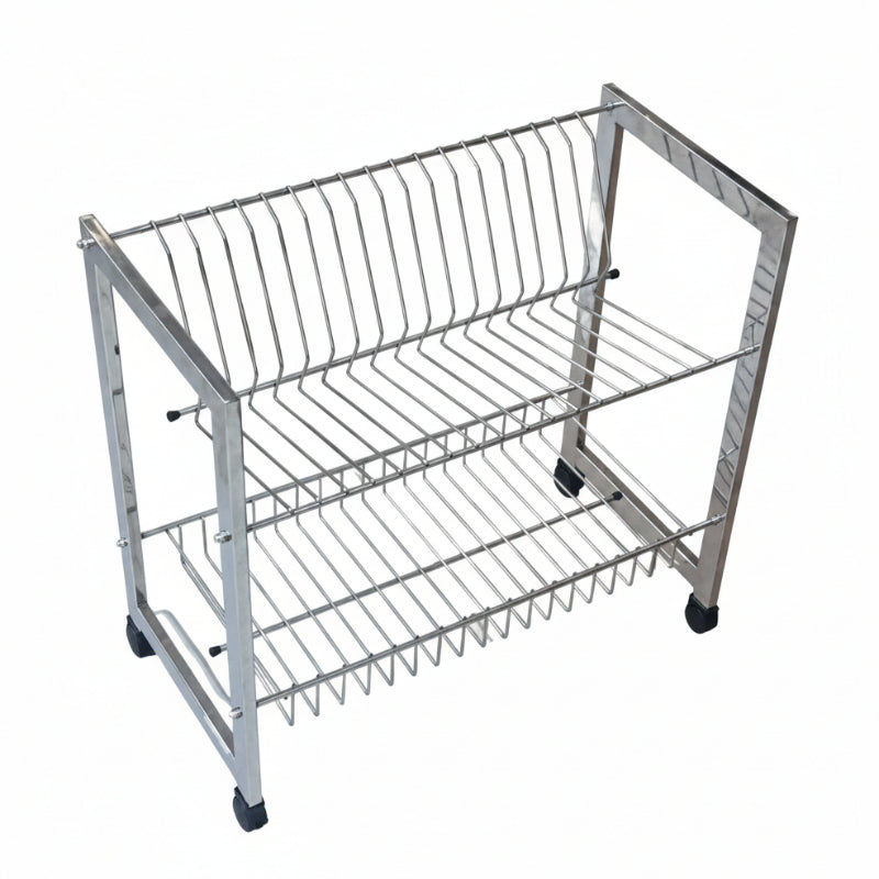 2-Layer Stainless Steel Plate Rack