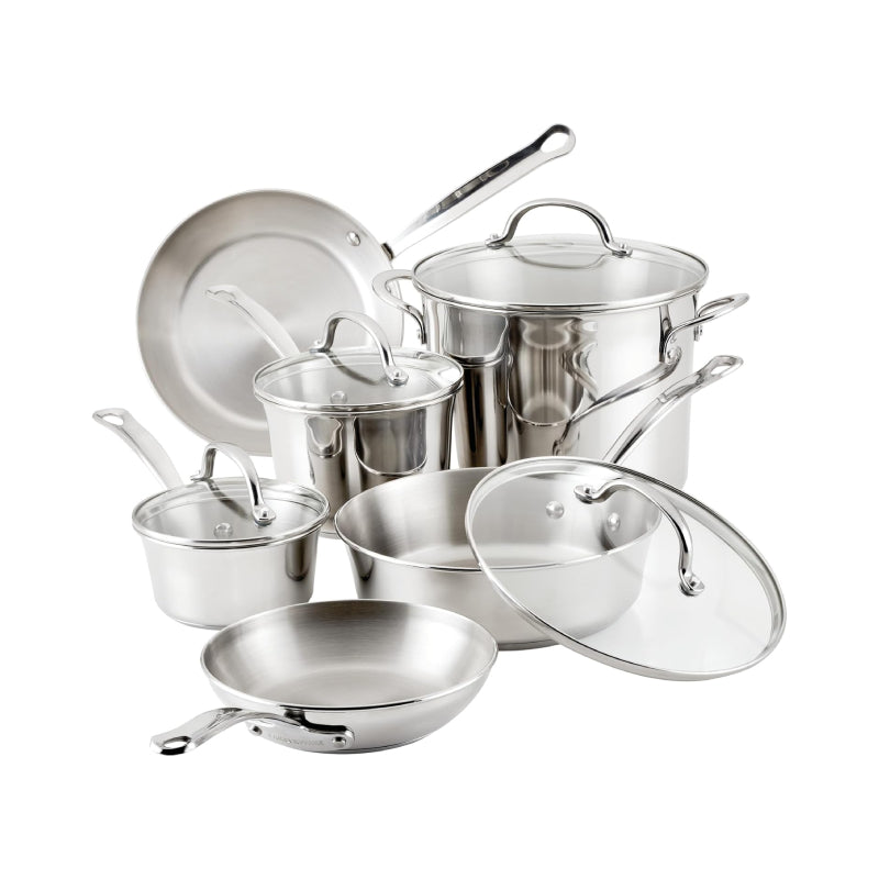 Farberware Millennium Stainless Steel Cookware Pots and Pans (Set of 10pcs)