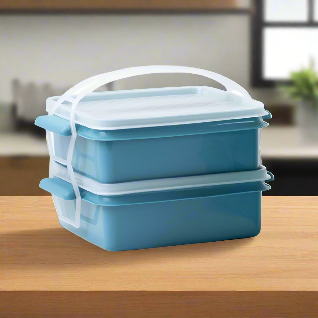 Food Storage Box 1Ltr Set of 2pcs Blue