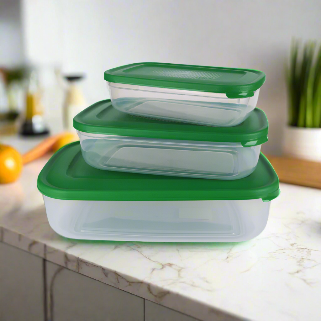 Food Storage Box Plastic (Set of 3)
