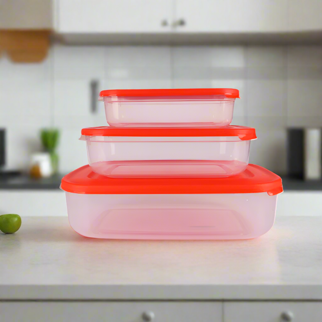 Food Storage Box Plastic (Set of 3)