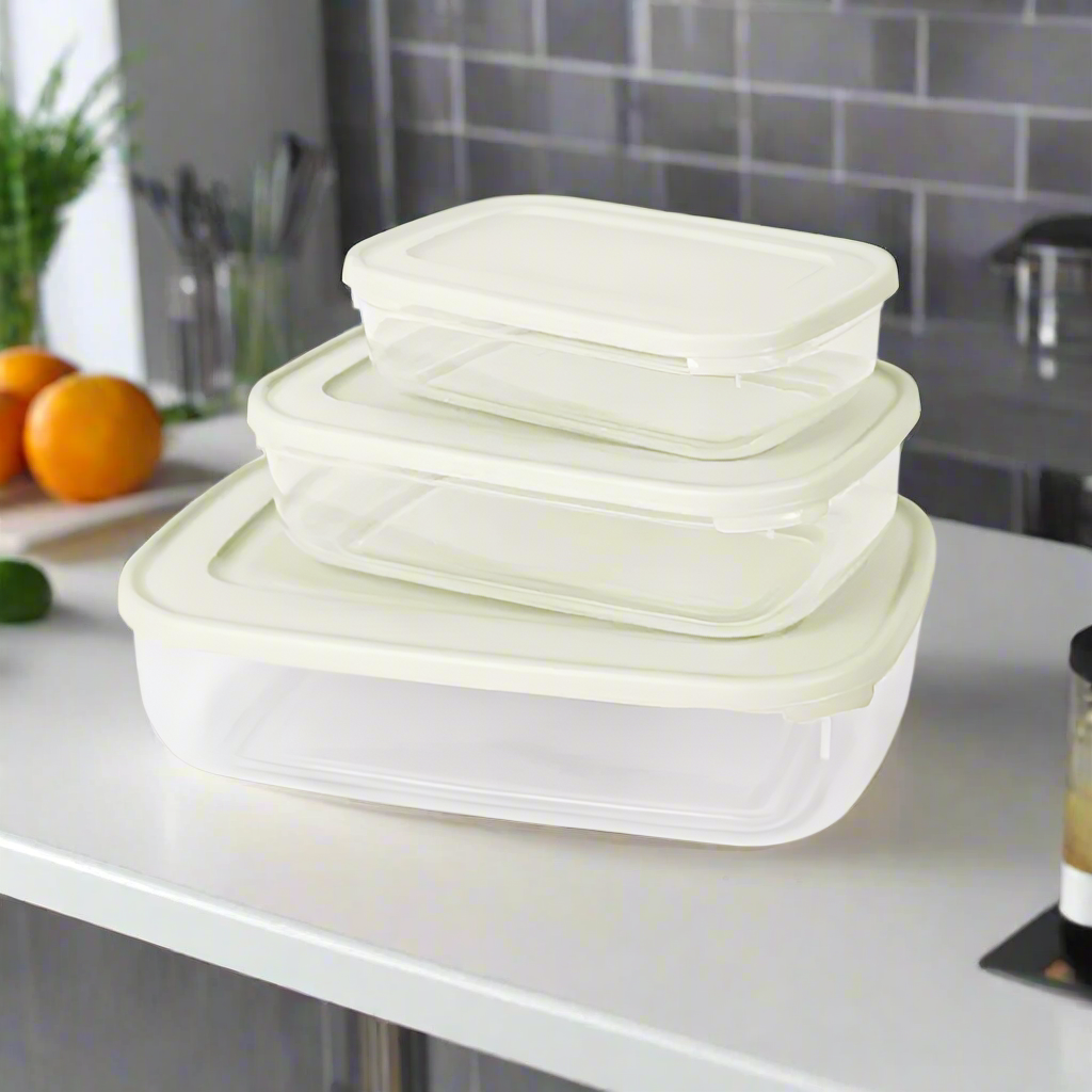 Food Storage Box Plastic (Set of 3)