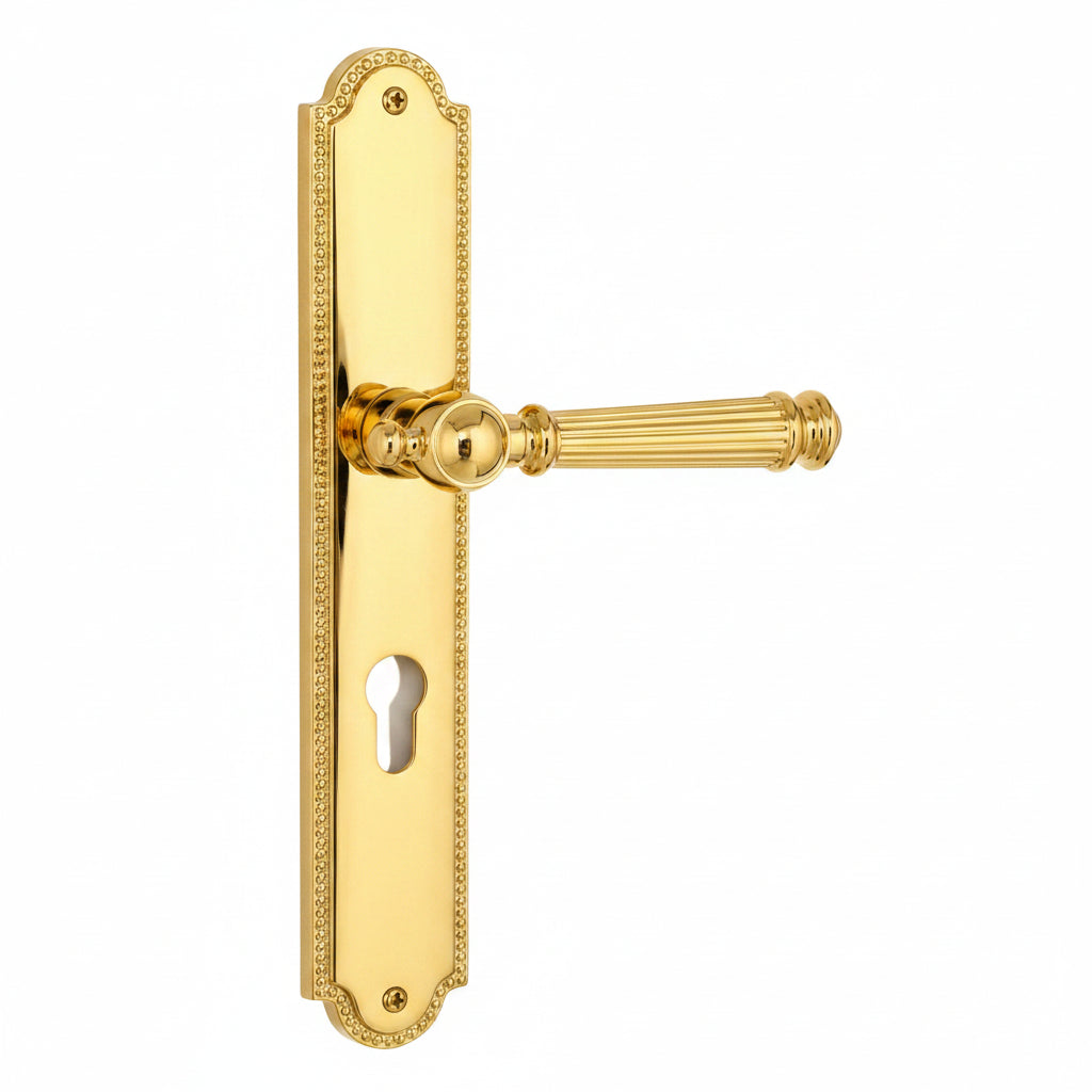 Door Handle on Plate Veronica Gold