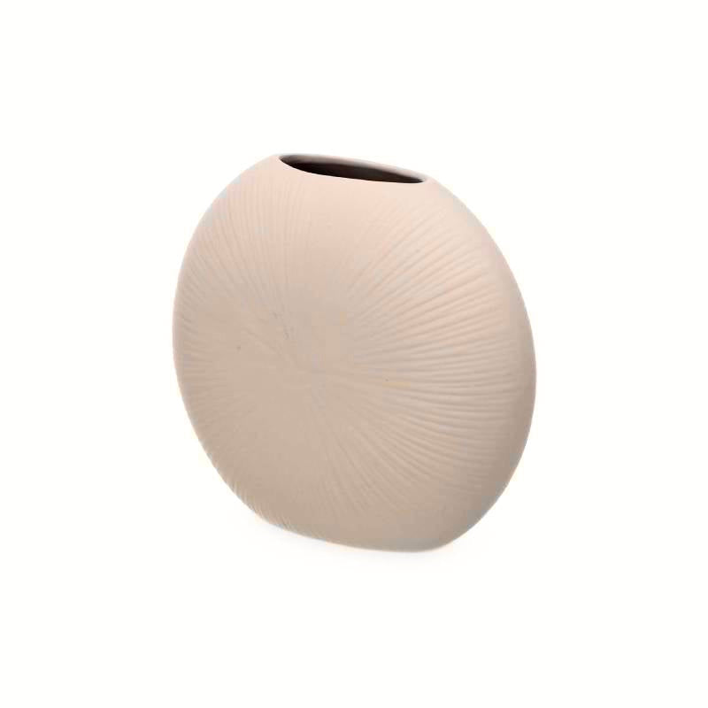Ceramic Vase Circular 29cm Beige