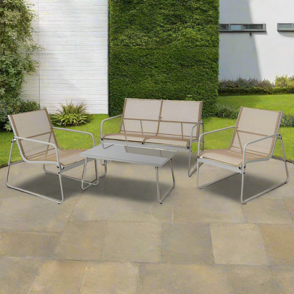 Garden Furniture Set Taupe (Set of 4)