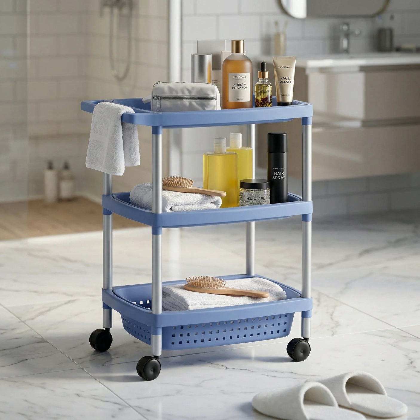 Bathroom Trolley Blue