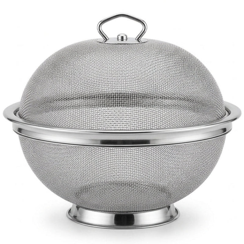Stainless Steel Colander With Lid 27cm