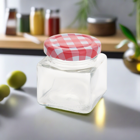 Glass Jar With Metal Lid (Set of 4 Pcs)