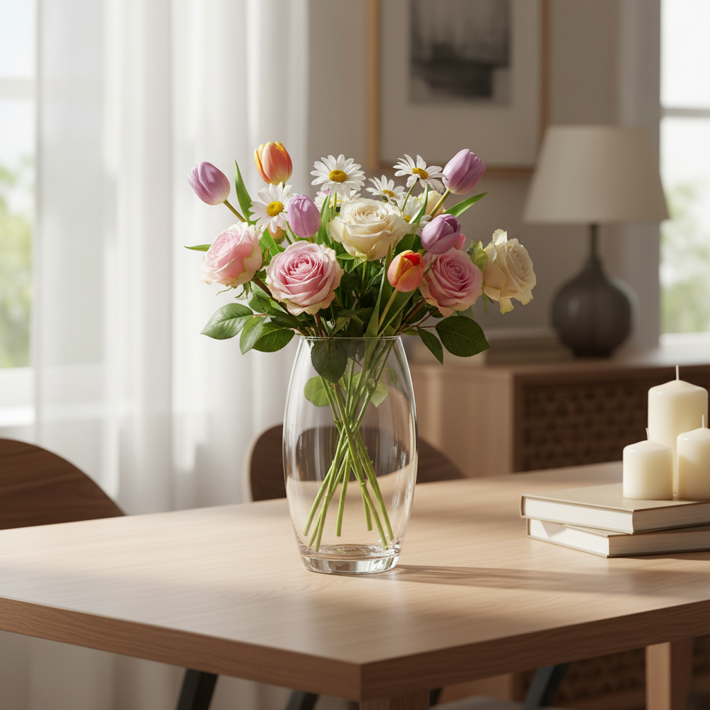 Glass Flower Vase 30cm