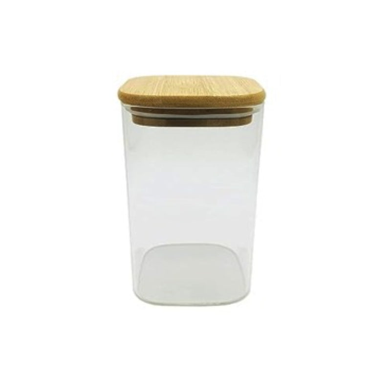 Glass Jar Bamboo Lid 800ml