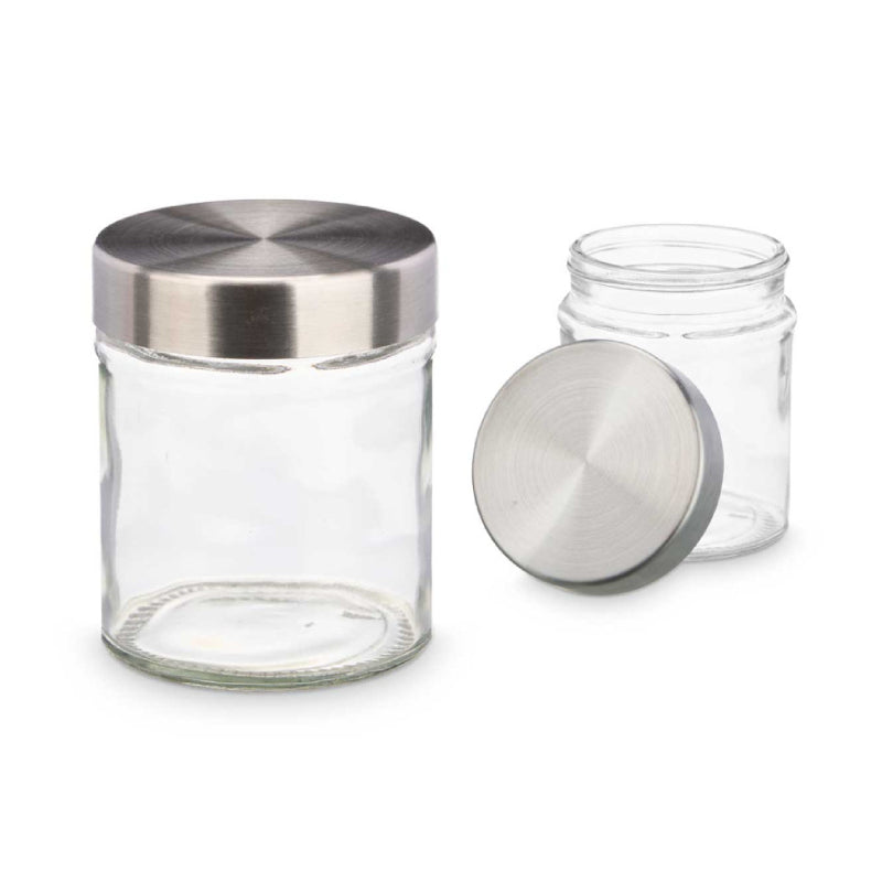 Glass Jar Round Steel Lid 300ml