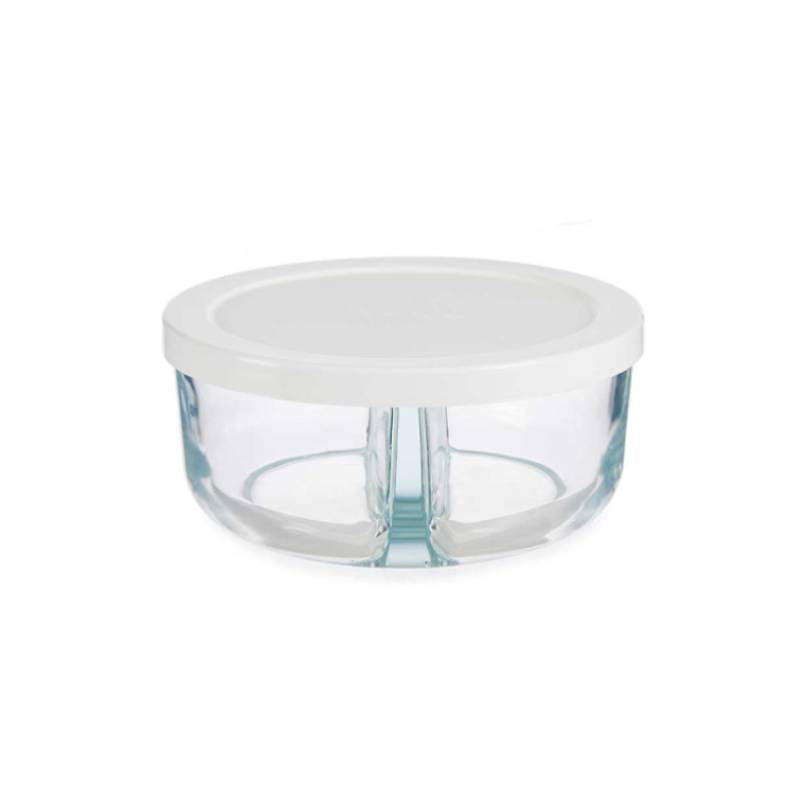 Glass Lunch Box With Fridge Divider 785ml