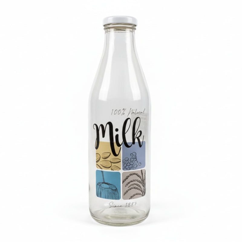 Glass Milk Bottle 1L