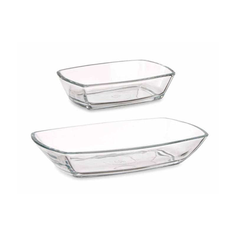 Glass Serving Dish Set of 2pcs 12cm & 18cm