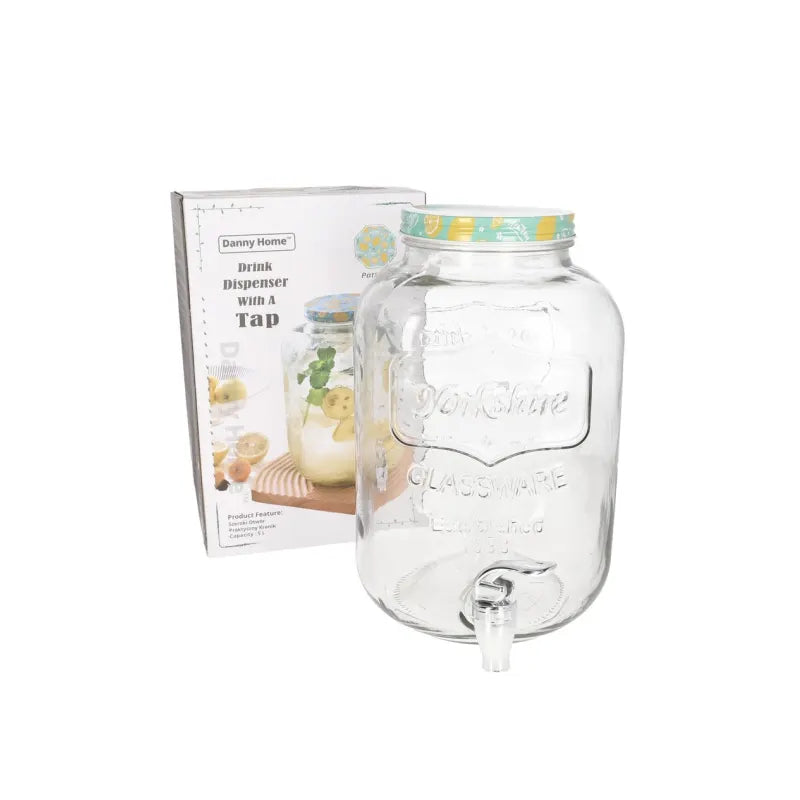 Glassware Beverage Dispenser With a Tap 5L