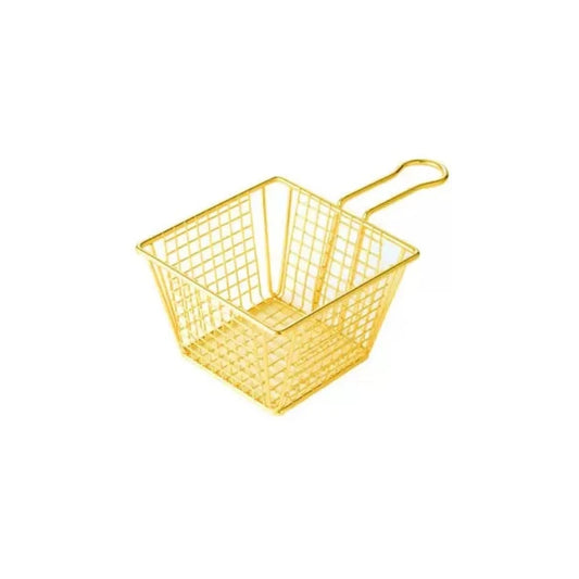 Square Deep Fryer Basket Gold