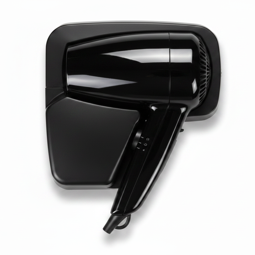Wall Mounted Hair Dryer Black