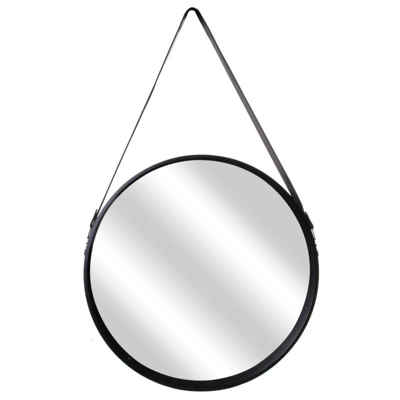 Round Mirror With Black Handle