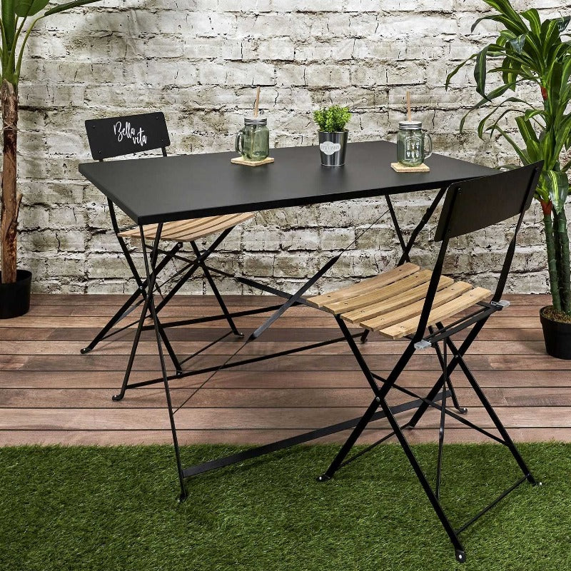 Bella Vita Black Folding Chair